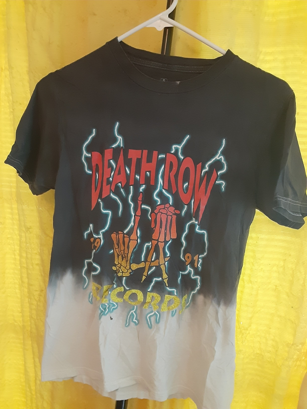 Death Row Graphic Short Sleeve Tee in Black and Gray